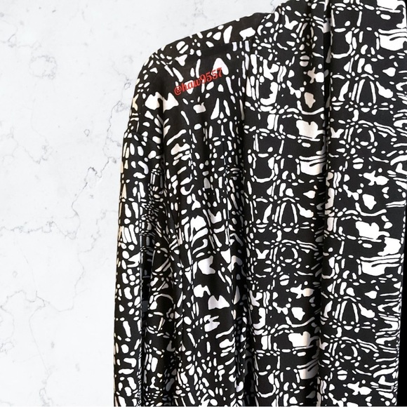 Isabella Rodriquez Pleated Swing Cardigan Woman's Plus 2X Black White Comfort - Picture 4 of 8